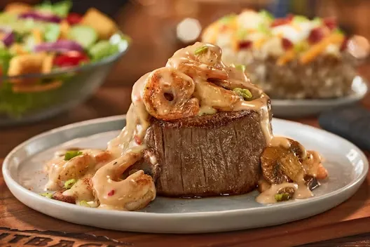 Filet topped with Toowoomba Shrimp